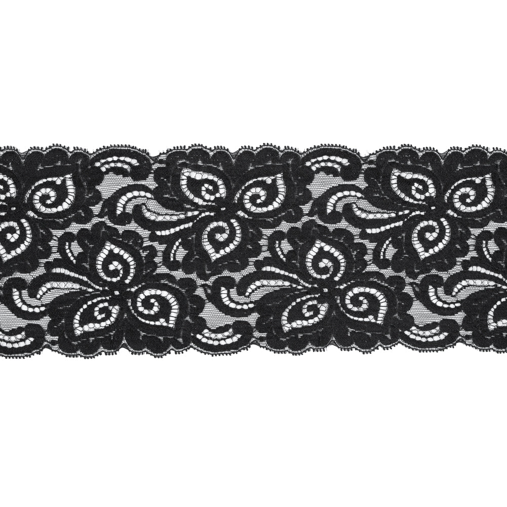 Black Floral Lace Trim - 5" Black Floral Lace Trim - 5"