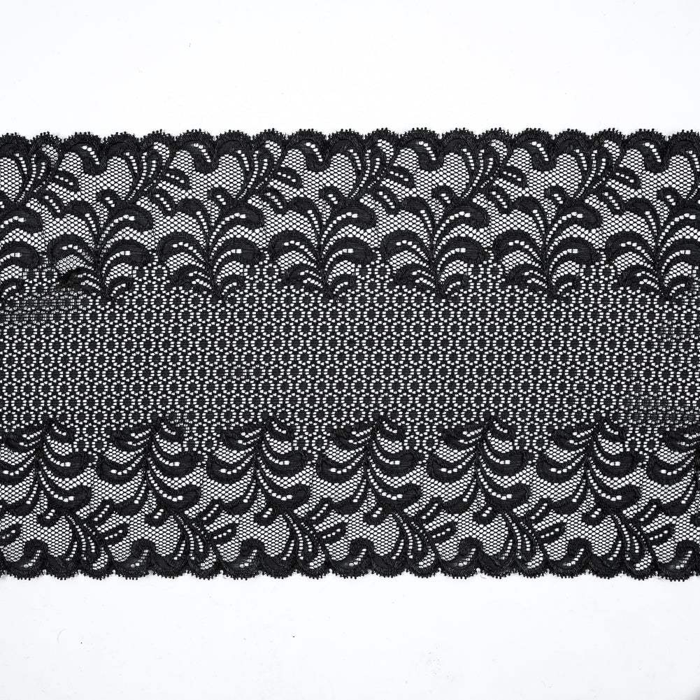 Black Stretch Floral Lace - 9.5 Black Stretch Floral Lace - 9.5