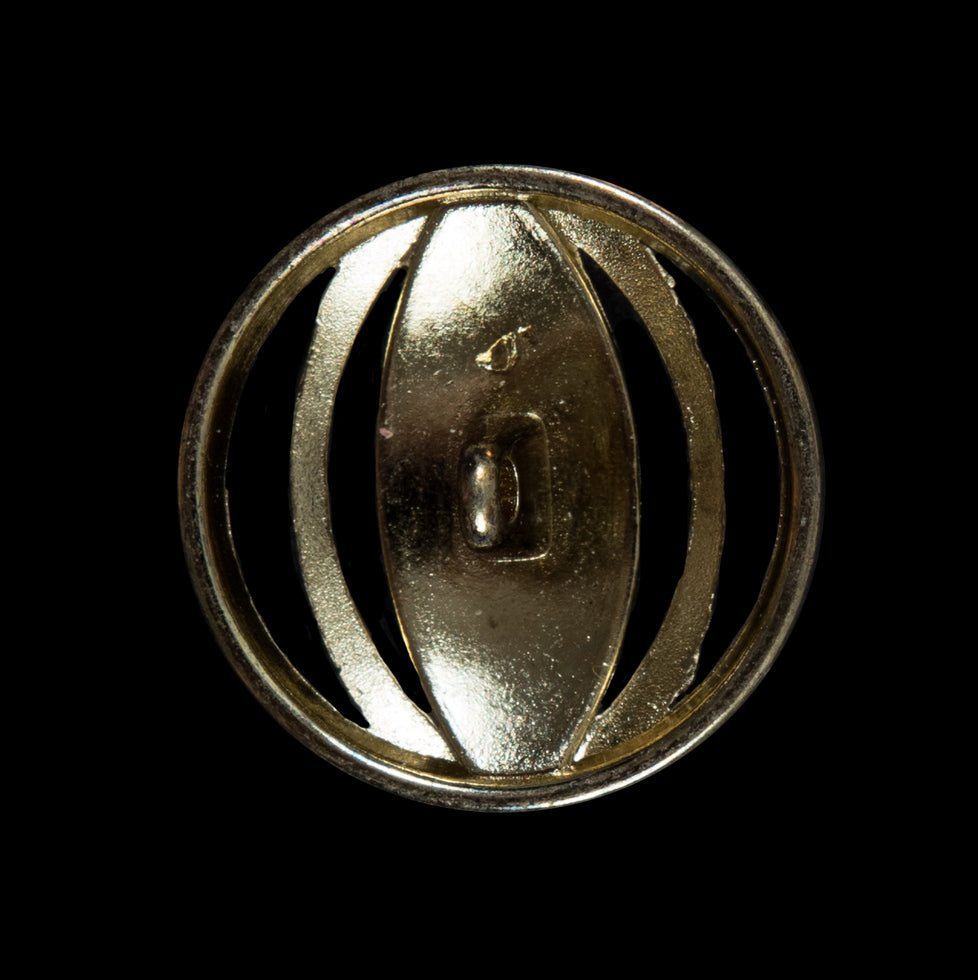 Decorative Gold Metal Button - 40L/25.5mm Detail Decorative Gold Metal Button - 40L/25.5mm Detail