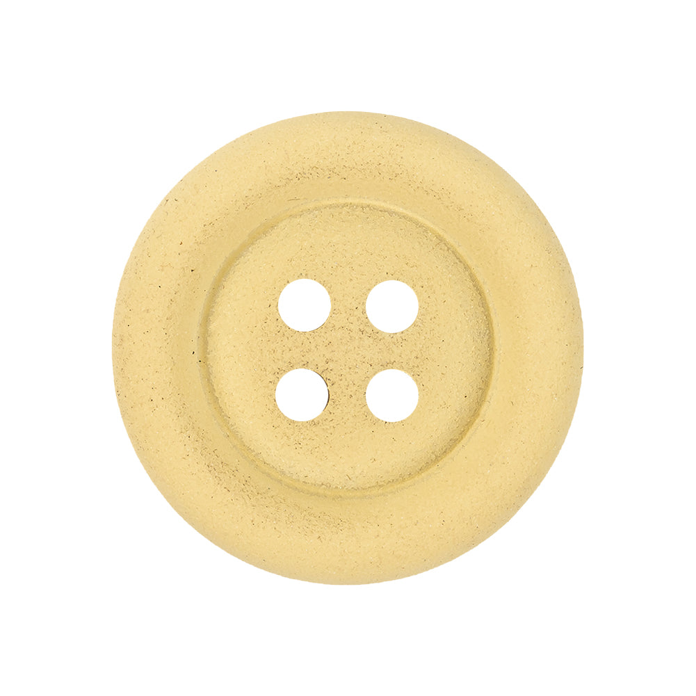Matte Yellow 4-Hole Tiny Mound Plastic Button - 42L/27mm Matte Yellow 4-Hole Tiny Mound Plastic Button - 42L/27mm