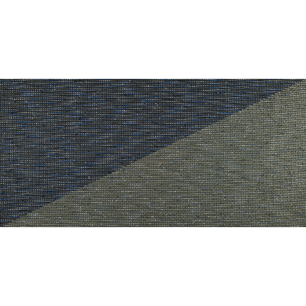 Jay Godfrey Royal Blue and Metallic Gold Reversible Tweed Full Jay Godfrey Royal Blue and Metallic Gold Reversible Tweed Full