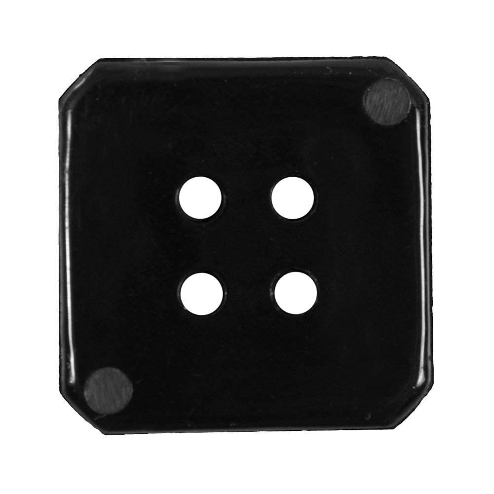 Black Square Bevel Cut Button - 48L/30.5mm Detail Black Square Bevel Cut Button - 48L/30.5mm Detail