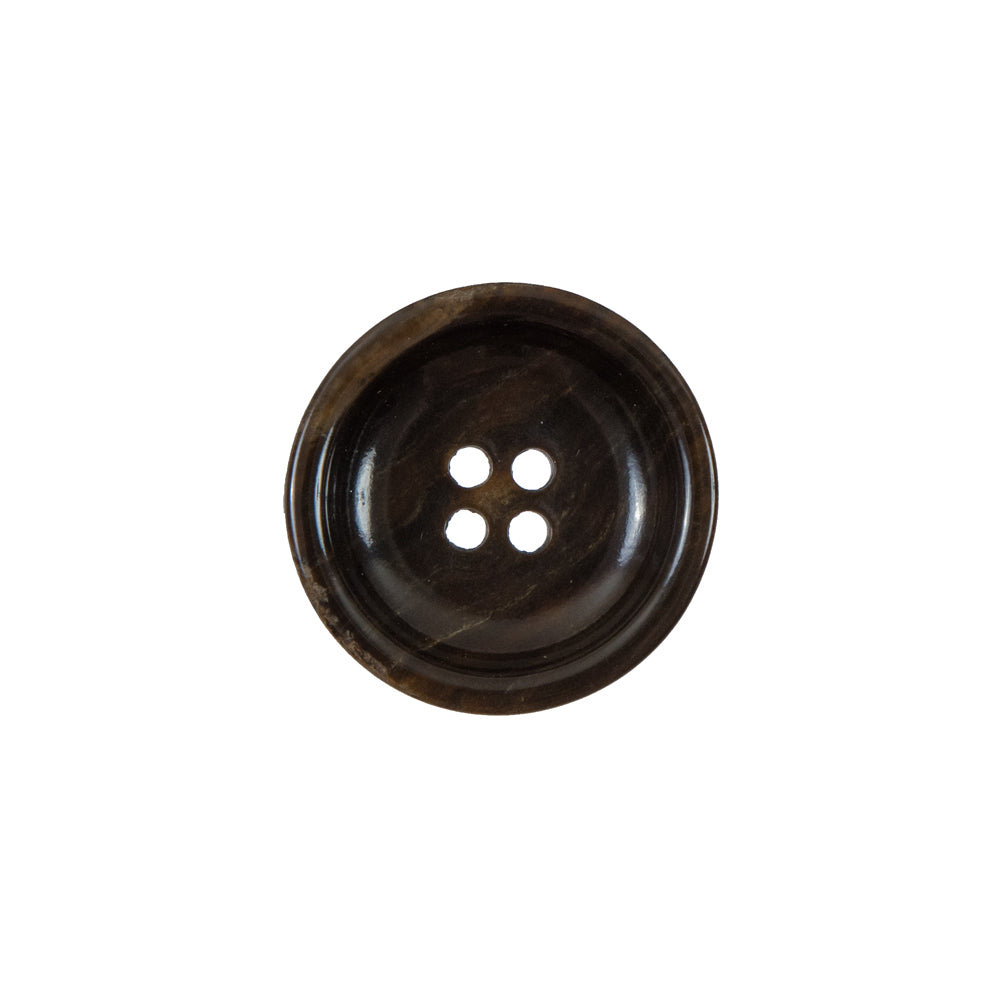 Brown Concaving Plastic Button - 28L/18mm Brown Concaving Plastic Button - 28L/18mm