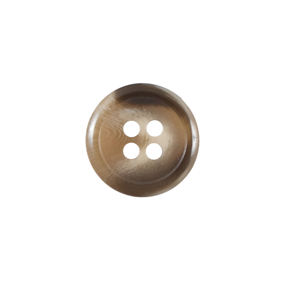 Brown 4-Hole Plastic Button - 24L/15mm Brown 4-Hole Plastic Button - 24L/15mm