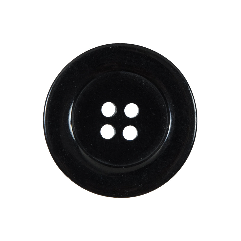 Black 4-Hole Plastic Button - 40L/25mm Black 4-Hole Plastic Button - 40L/25mm