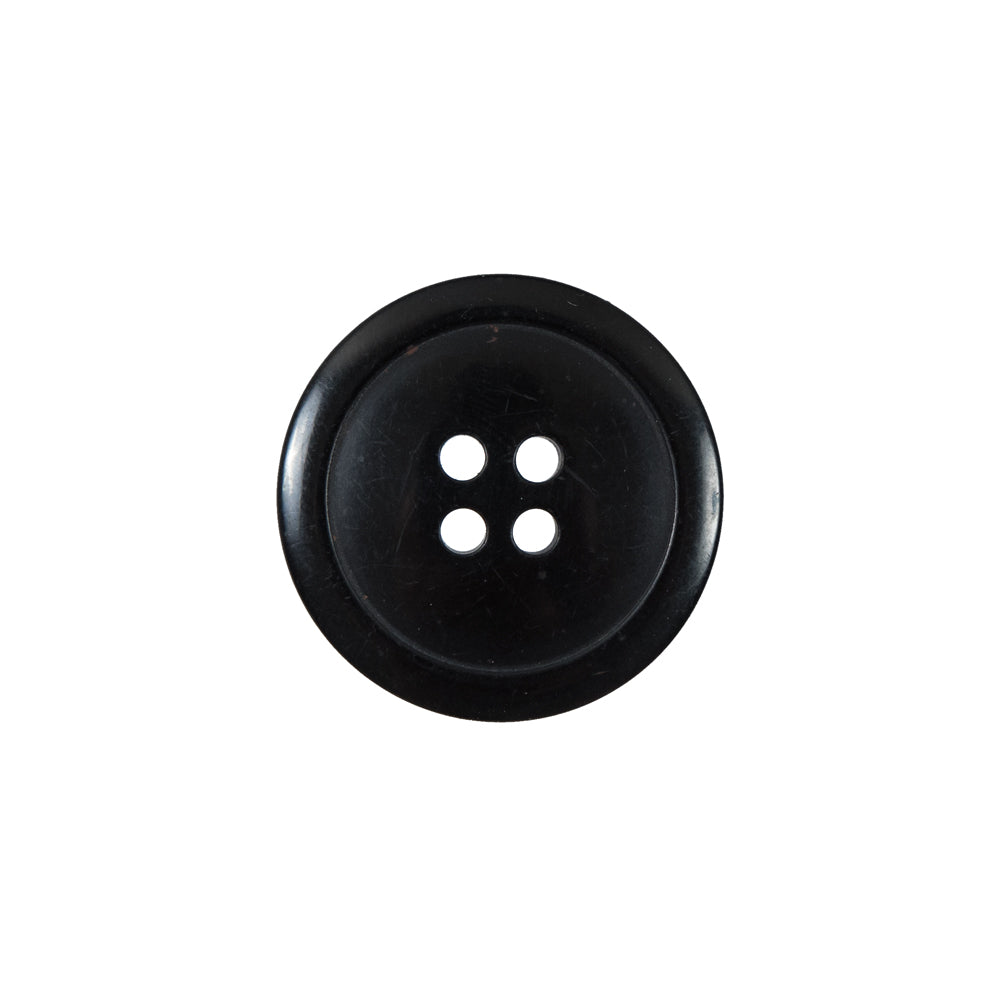 Black 4-Hole Plastic Button - 30L/19mm Black 4-Hole Plastic Button - 30L/19mm