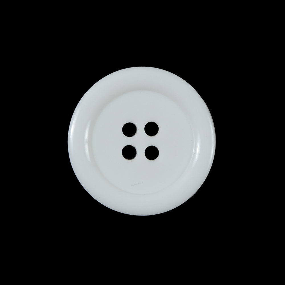White 4-Hole Plastic Button - 36L/23mm White 4-Hole Plastic Button - 36L/23mm