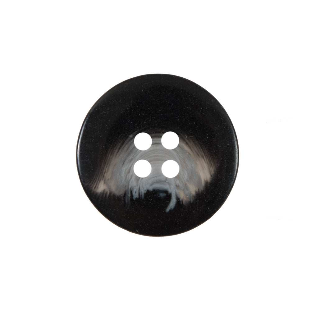 Black Rimmed Plastic Button - 36L/23mm Detail Black Rimmed Plastic Button - 36L/23mm Detail