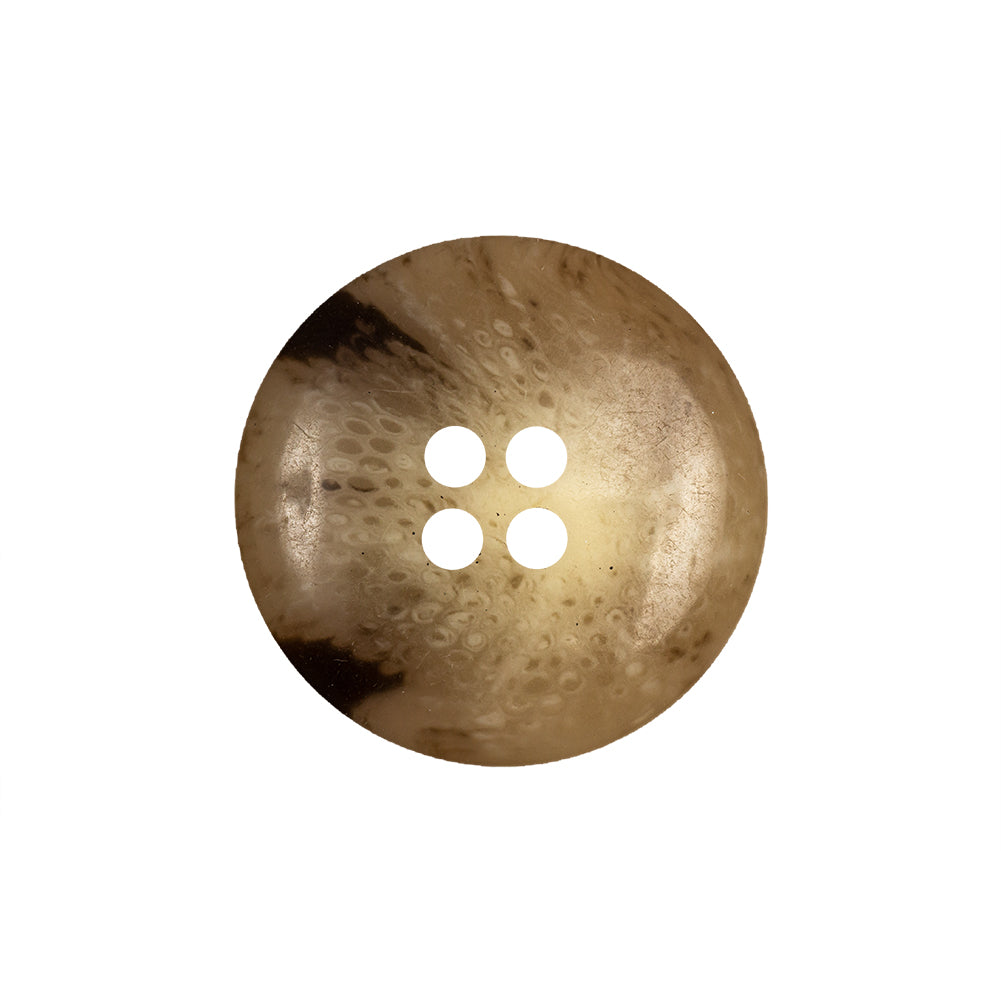 Chestnut and Parsnip Spotted 4-Hole Semi-Translucent Plastic Button - 36L/23mm Detail Chestnut and Parsnip Spotted 4-Hole Semi-Translucent Plastic Button - 36L/23mm Detail