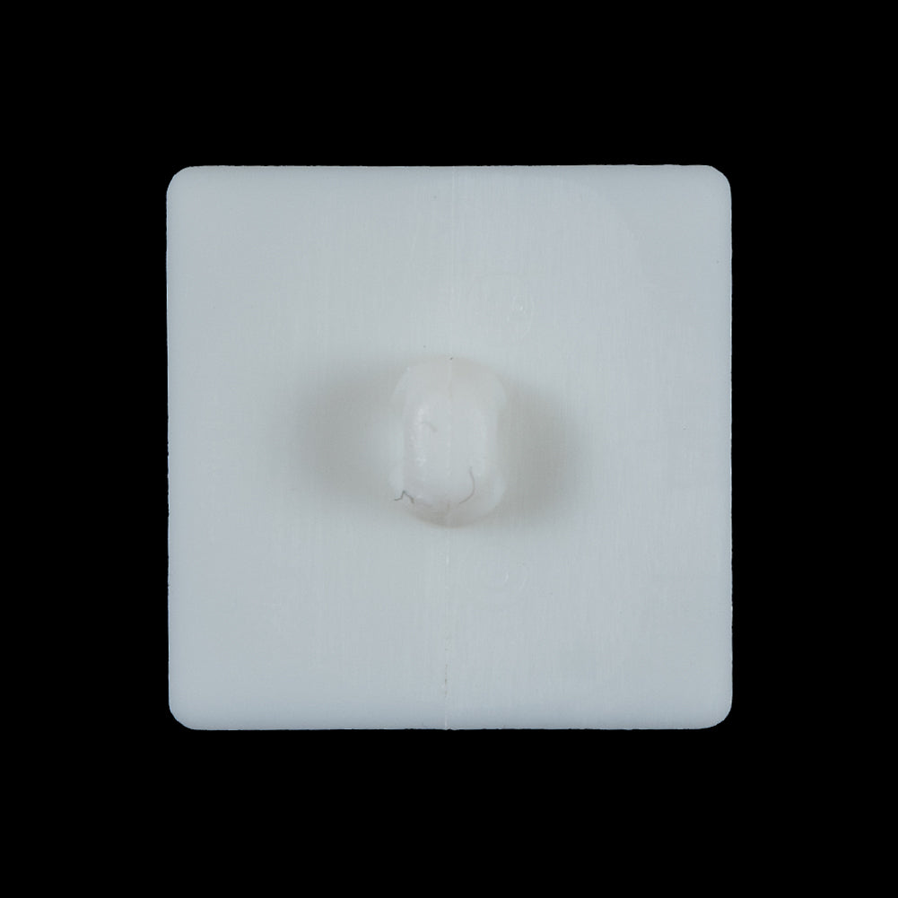 White Square Bevel Cut Button - 44L/28mm Detail White Square Bevel Cut Button - 44L/28mm Detail