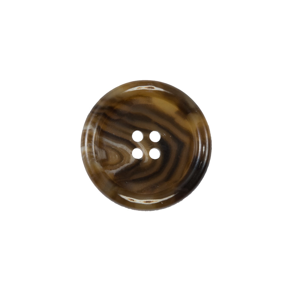 Brown 4-Hole Plastic Button - 30L/19mm Brown 4-Hole Plastic Button - 30L/19mm