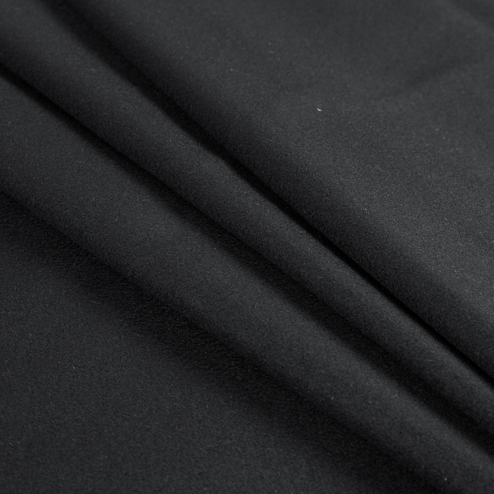 Italian Black Virginwool Coating - Folded Italian Black Virginwool Coating - Folded