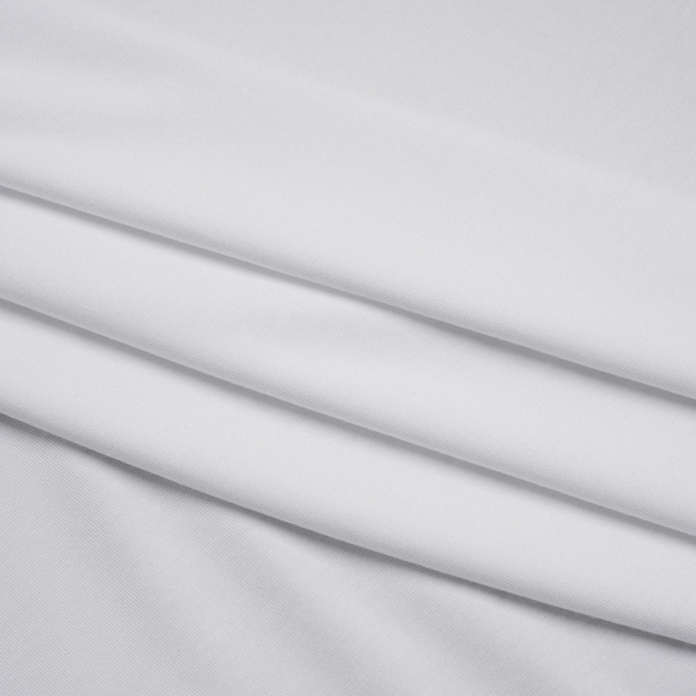Stretch Bamboo Jersey - White - Willow Collection - Folded Stretch Bamboo Jersey - White - Willow Collection - Folded