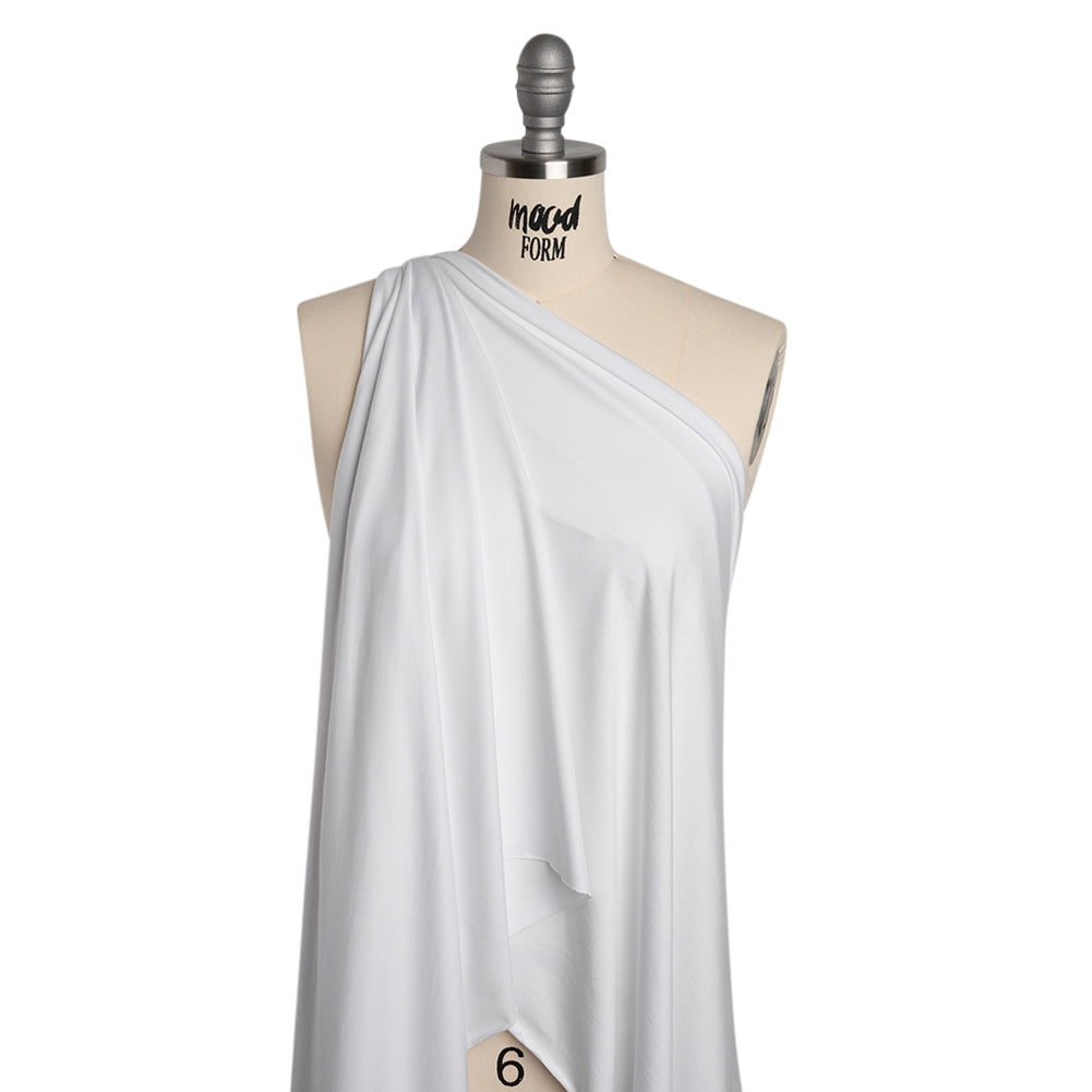 Stretch Bamboo Jersey - White - Willow Collection - Drape Stretch Bamboo Jersey - White - Willow Collection - Drape