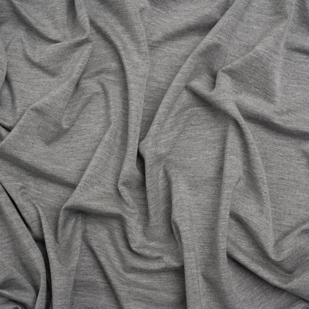 Stretch Bamboo Jersey - Heathered Gray - Willow Collection Stretch Bamboo Jersey - Heathered Gray - Willow Collection
