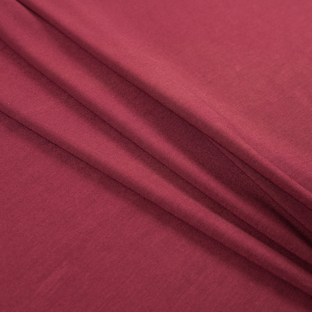 Stretch Bamboo Jersey - Wine - Willow Collection - Folded Stretch Bamboo Jersey - Wine - Willow Collection - Folded