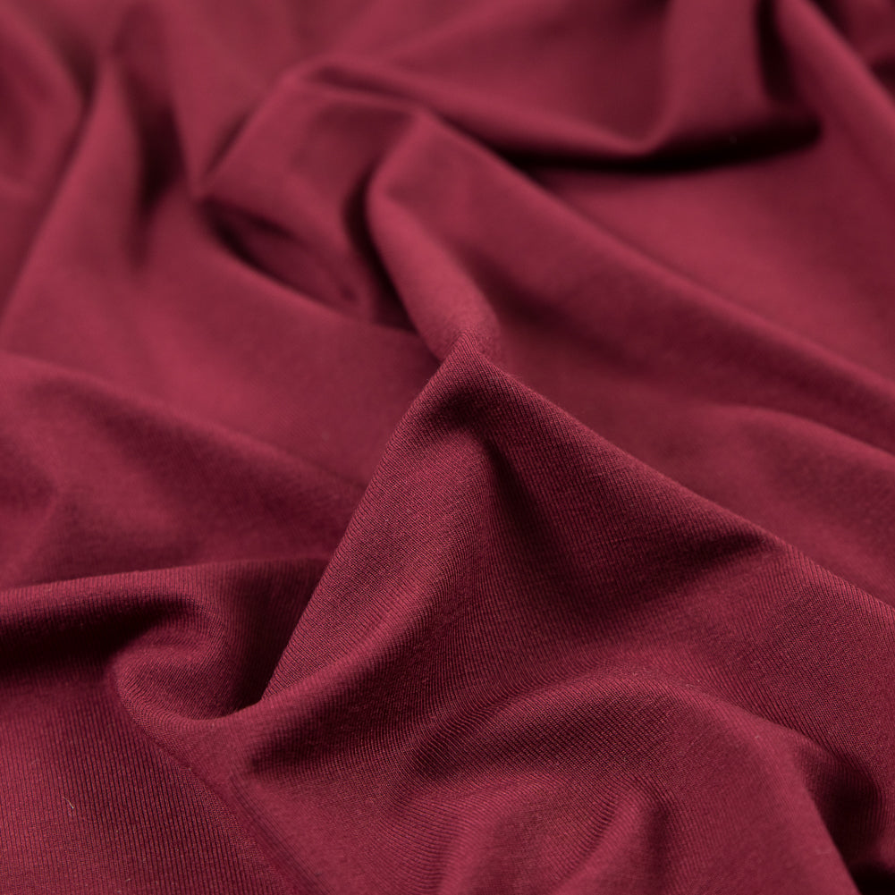 Stretch Bamboo Jersey - Wine - Willow Collection - Detail Stretch Bamboo Jersey - Wine - Willow Collection - Detail