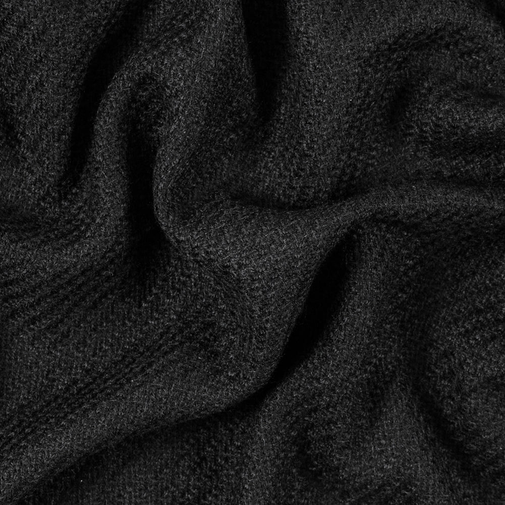 Black Woolen Wool-Like Acrylic Twill Black Woolen Wool-Like Acrylic Twill