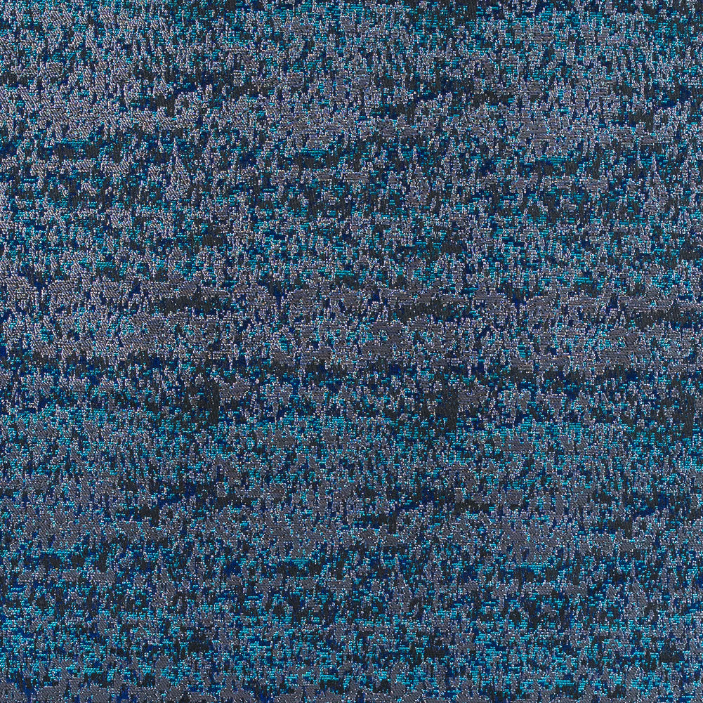 Metallic Dazzling Blue, Tropical Green and Silver Abstract Brocade Metallic Dazzling Blue, Tropical Green and Silver Abstract Brocade