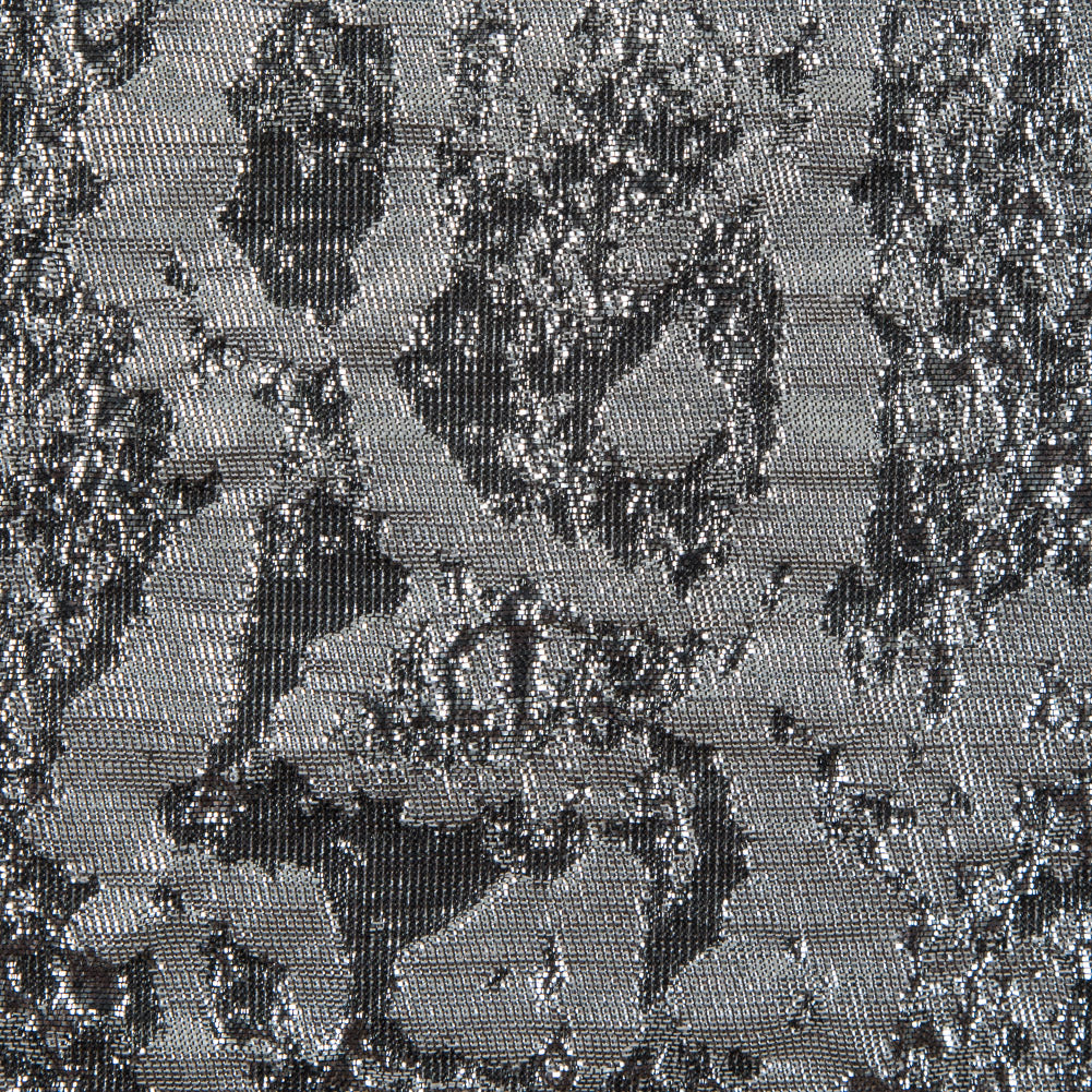 Metallic Silver Abstract Brocade Detail Metallic Silver Abstract Brocade Detail