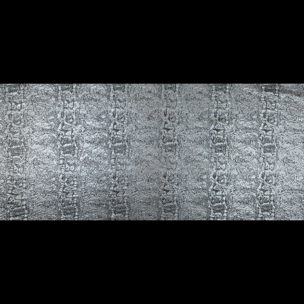 Metallic Silver Abstract Brocade Full Metallic Silver Abstract Brocade Full