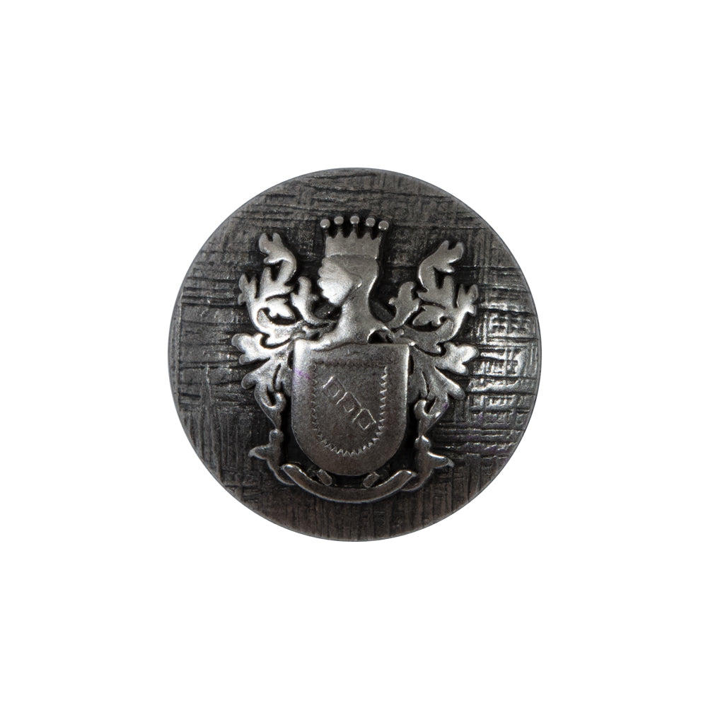Silver Coat of Arms Crest Metal Button - 36L/23mm Silver Coat of Arms Crest Metal Button - 36L/23mm