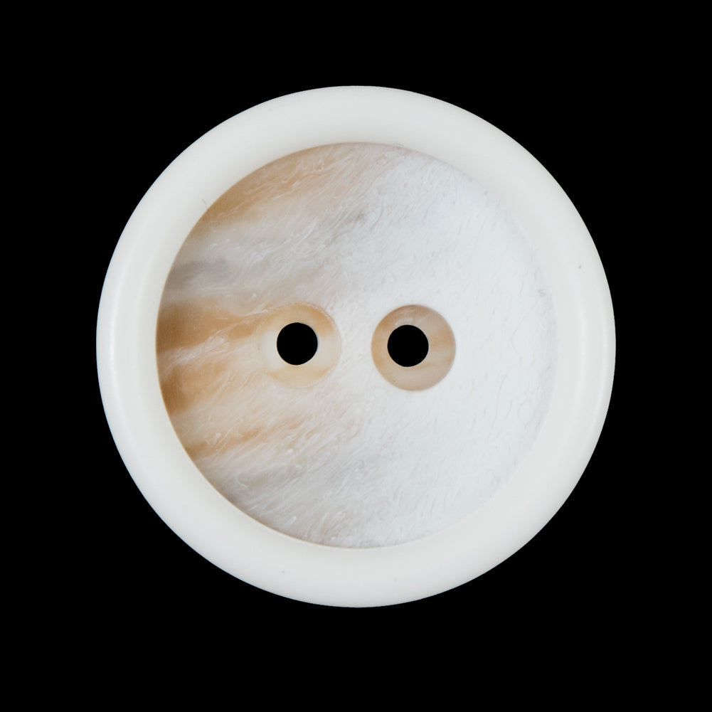 Ivory 2-Hole Plastic Button - 44L/28mm Ivory 2-Hole Plastic Button - 44L/28mm