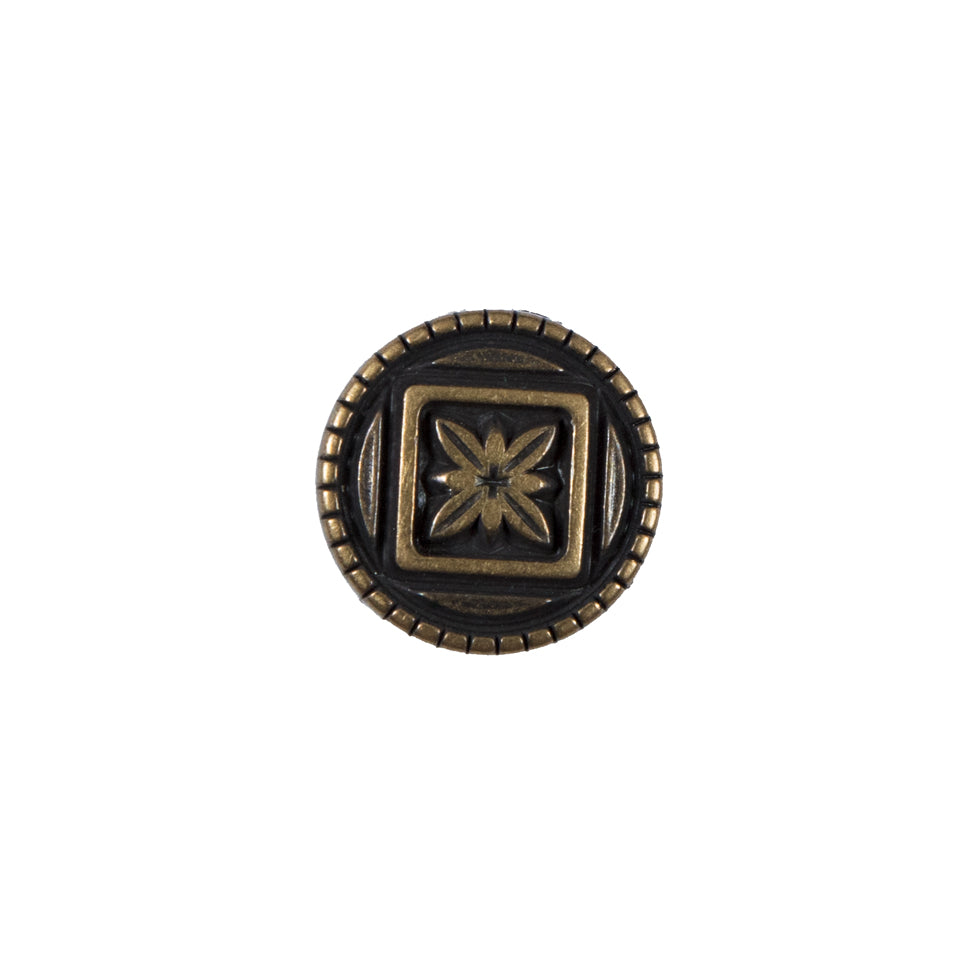Bronze Etched Metal Button - 22L/14mm Bronze Etched Metal Button - 22L/14mm
