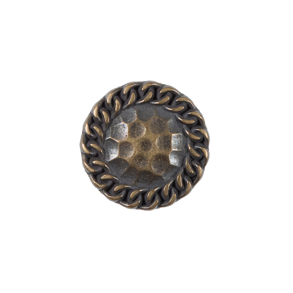 Antique Gold Etched Metal Button - 32L/20mm Antique Gold Etched Metal Button - 32L/20mm