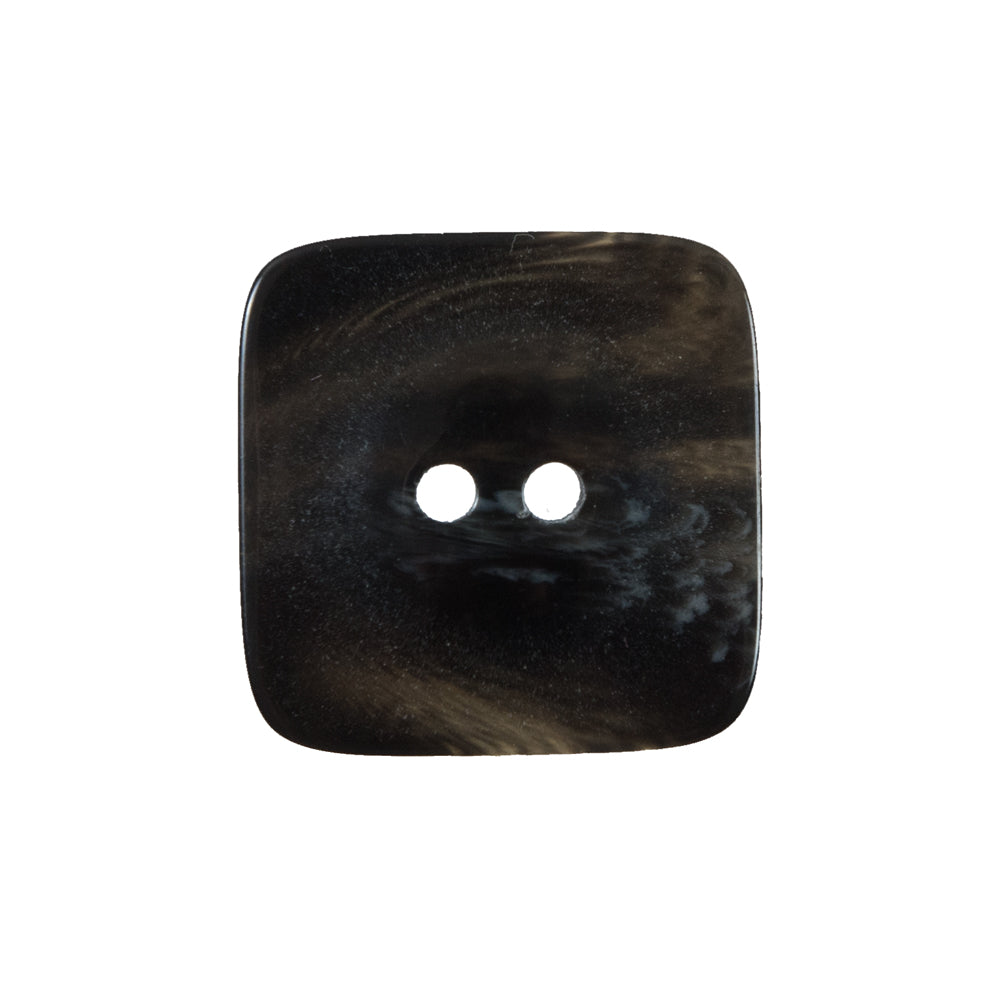 Black Square Two-Hole Plastic Button - 36L/22mm - Detail Black Square Two-Hole Plastic Button - 36L/22mm - Detail