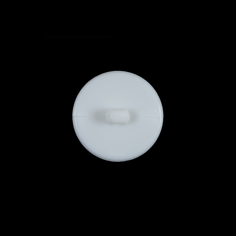 White Textured Shank-Back Button - 24L/15mm - Detail White Textured Shank-Back Button - 24L/15mm - Detail