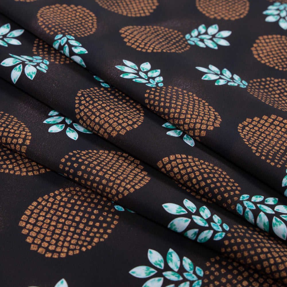 Compression Swimwear Tricot, UV Protective with Aloe Vera Microcapsules - Brown Pineapple - Caye Collection Folded Compression Swimwear Tricot, UV Protective with Aloe Vera Microcapsules - Brown Pineapple - Caye Collection Folded