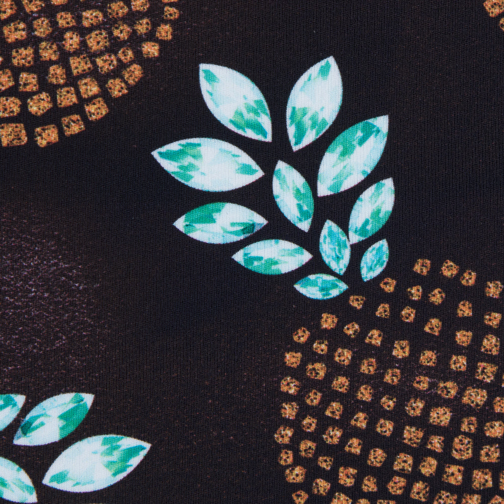 Compression Swimwear Tricot, UV Protective with Aloe Vera Microcapsules - Brown Pineapple - Caye Collection Detail Compression Swimwear Tricot, UV Protective with Aloe Vera Microcapsules - Brown Pineapple - Caye Collection Detail
