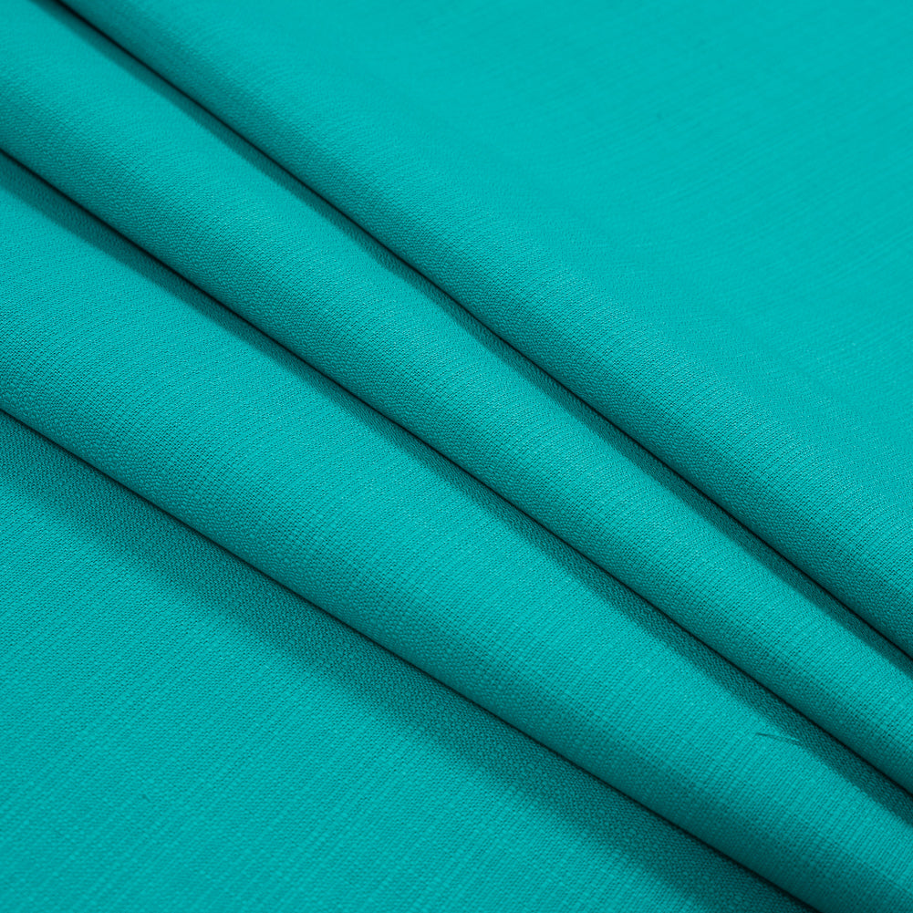 Aqua Green Cotton Woven with Give Folded Aqua Green Cotton Woven with Give Folded