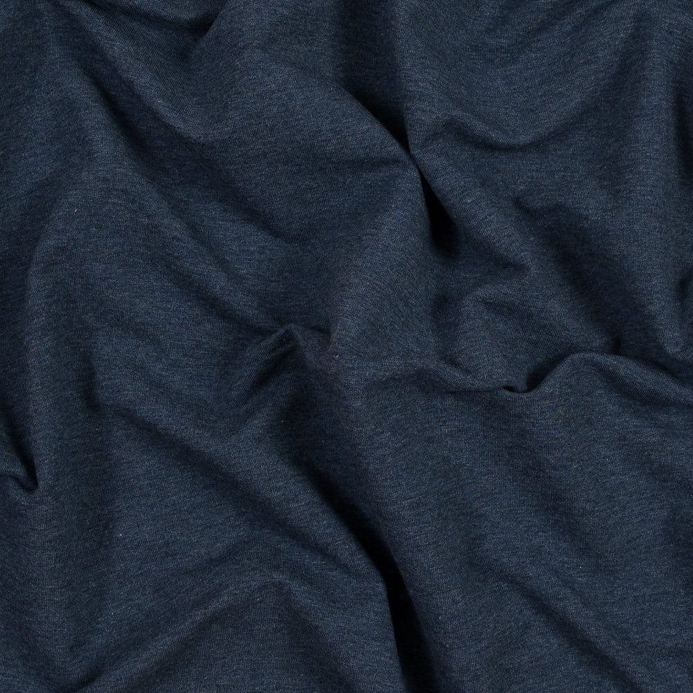 Bamboo and Cotton Stretch Knit Fleece - Heather Lake Blue - Jessamyn Collection Bamboo and Cotton Stretch Knit Fleece - Heather Lake Blue - Jessamyn Collection