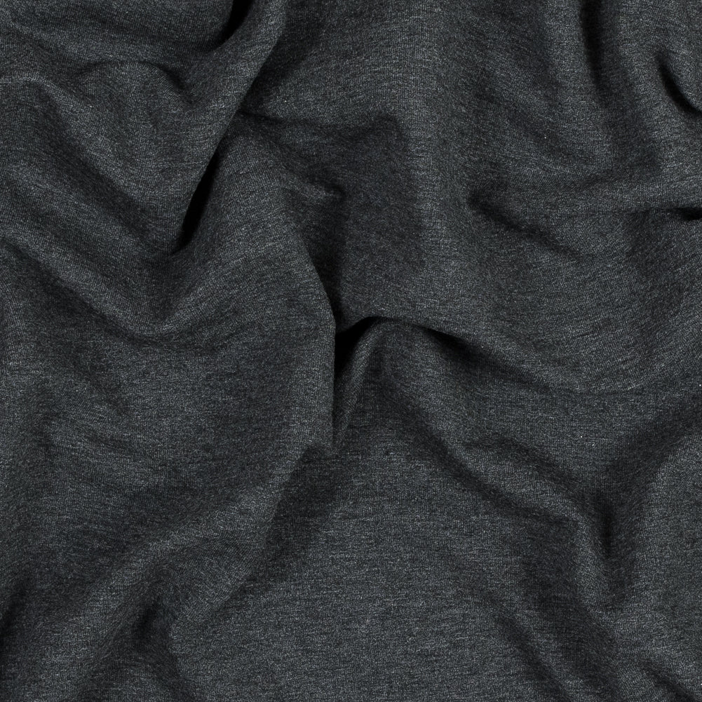 Bamboo and Cotton Stretch Knit Fleece - Heather Charcoal - Jessamyn Collection Bamboo and Cotton Stretch Knit Fleece - Heather Charcoal - Jessamyn Collection