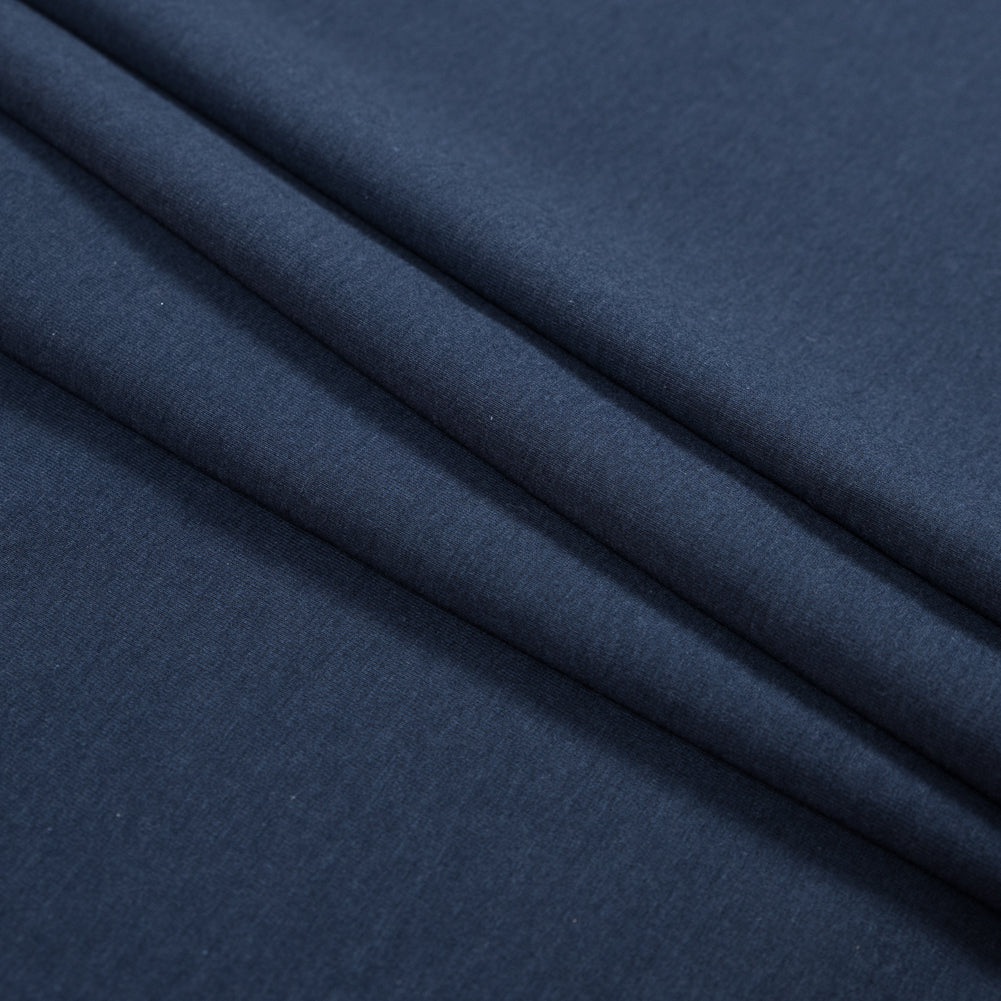 Bamboo Stretch French Terry - Marine - Emei Collection - Folded Bamboo Stretch French Terry - Marine - Emei Collection - Folded