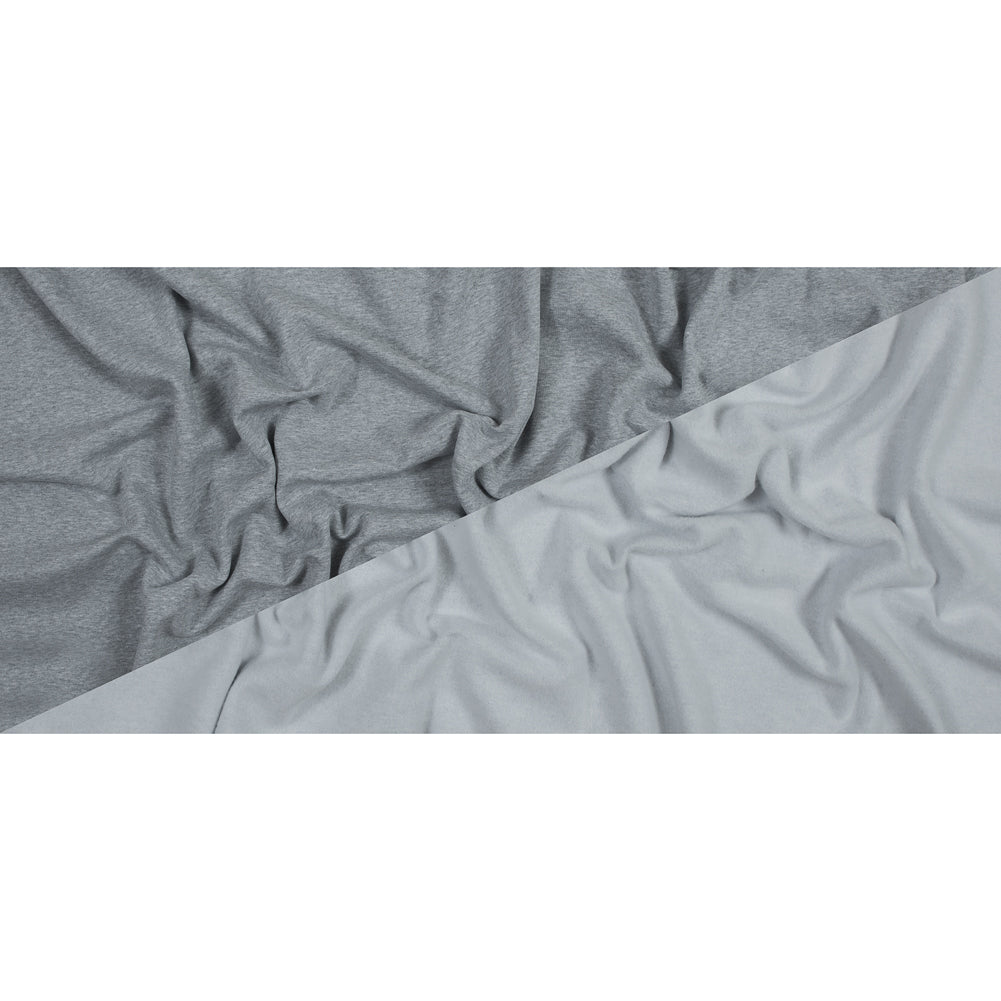 Cotton and Polyester Brushed Fleece - Light Gray Folded Cotton and Polyester Brushed Fleece - Light Gray Folded