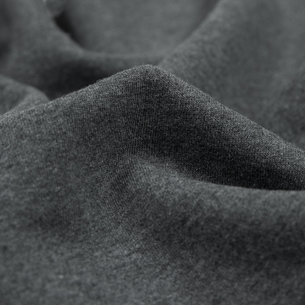 Cotton and Polyester Brushed Fleece - Charcoal Full Cotton and Polyester Brushed Fleece - Charcoal Full
