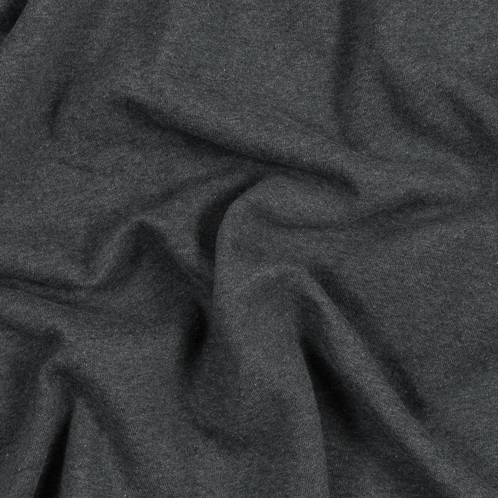 Cotton and Polyester Brushed Fleece - Charcoal Cotton and Polyester Brushed Fleece - Charcoal