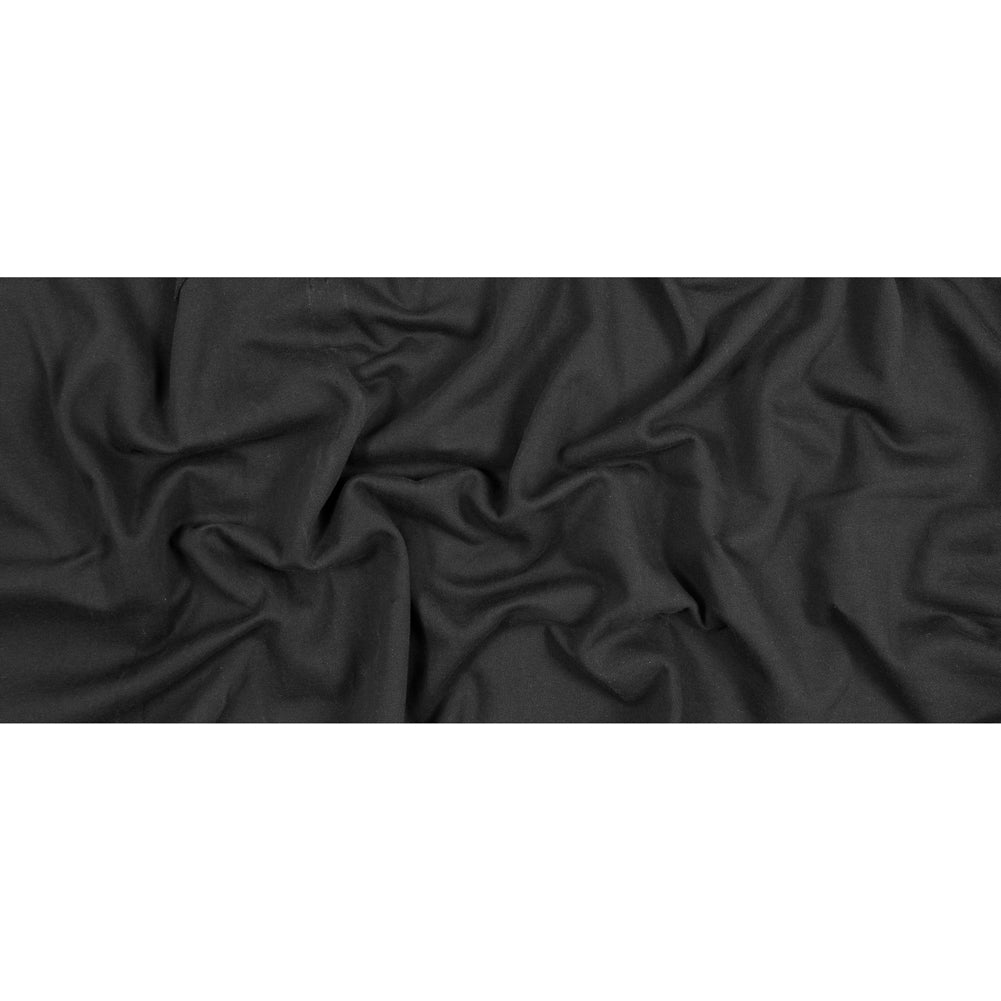 Cotton and Polyester Brushed Fleece - Black Folded Cotton and Polyester Brushed Fleece - Black Folded