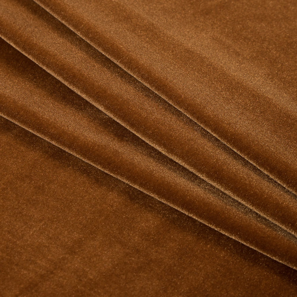 Stretch Velour - Cognac - Persica Collection Detail Stretch Velour - Cognac - Persica Collection Detail