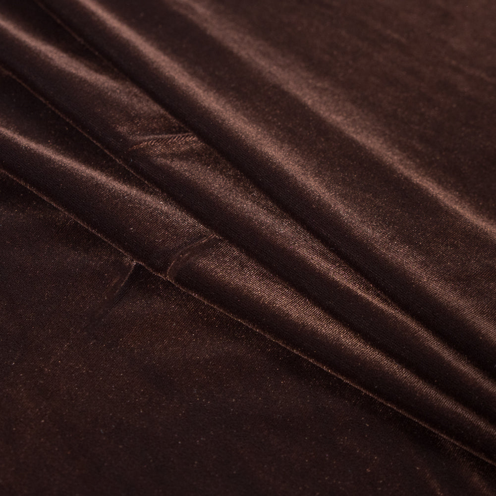 Stretch Velour - Chocolate - Persica Collection Detail Stretch Velour - Chocolate - Persica Collection Detail