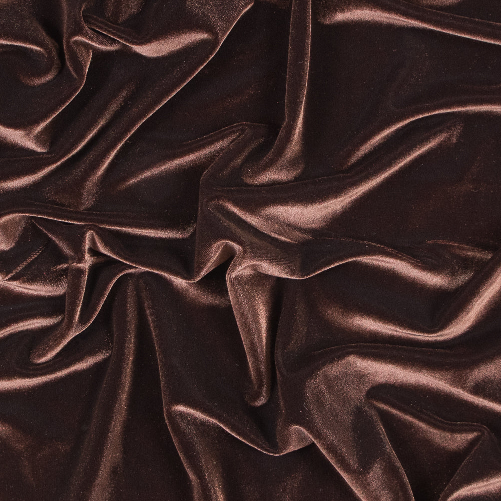 Stretch Velour - Chocolate - Persica Collection Stretch Velour - Chocolate - Persica Collection