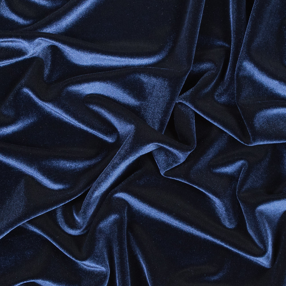 Stretch Velour - Navy - Persica Collection Stretch Velour - Navy - Persica Collection
