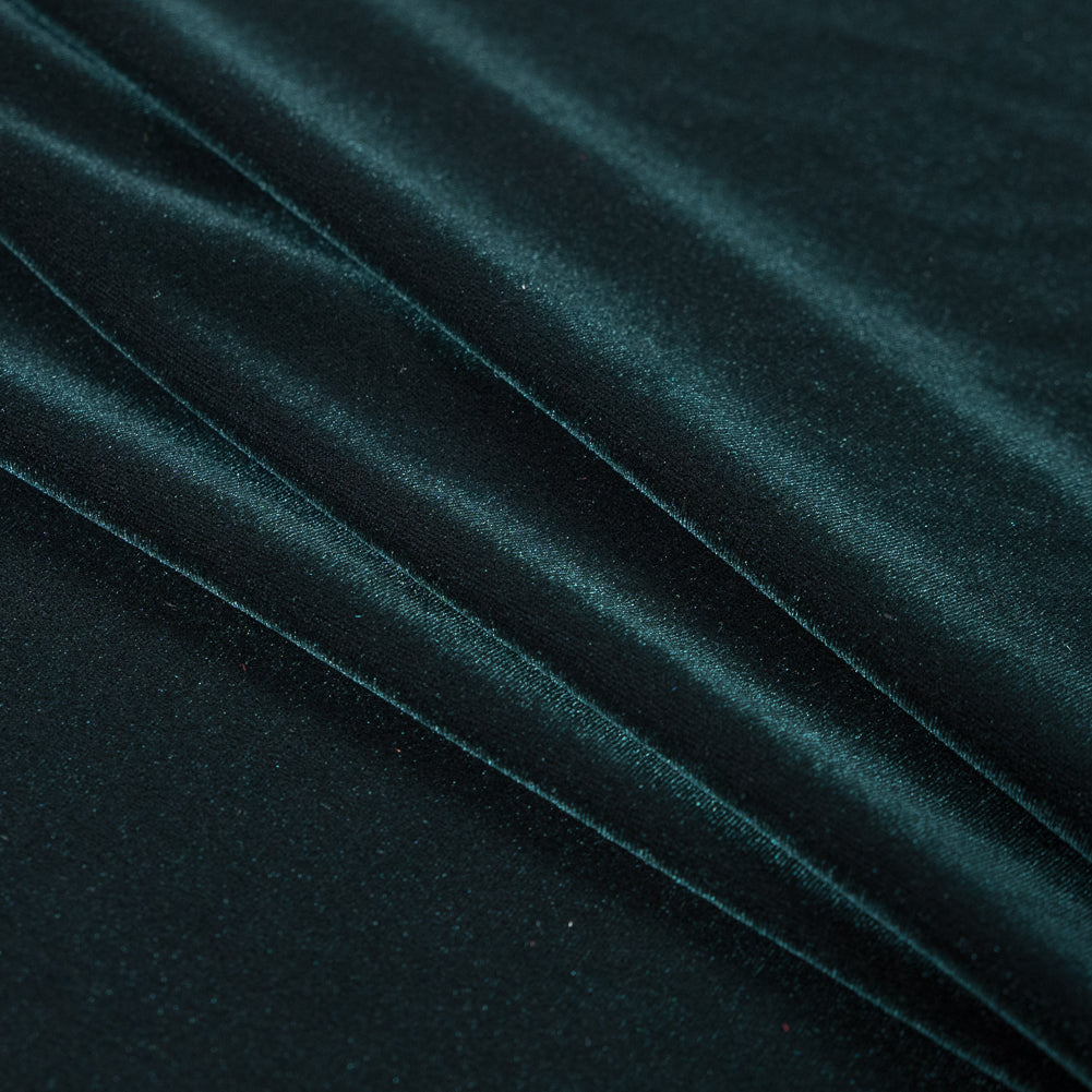 Stretch Velour - Hunter Green - Persica Collection Detail Stretch Velour - Hunter Green - Persica Collection Detail