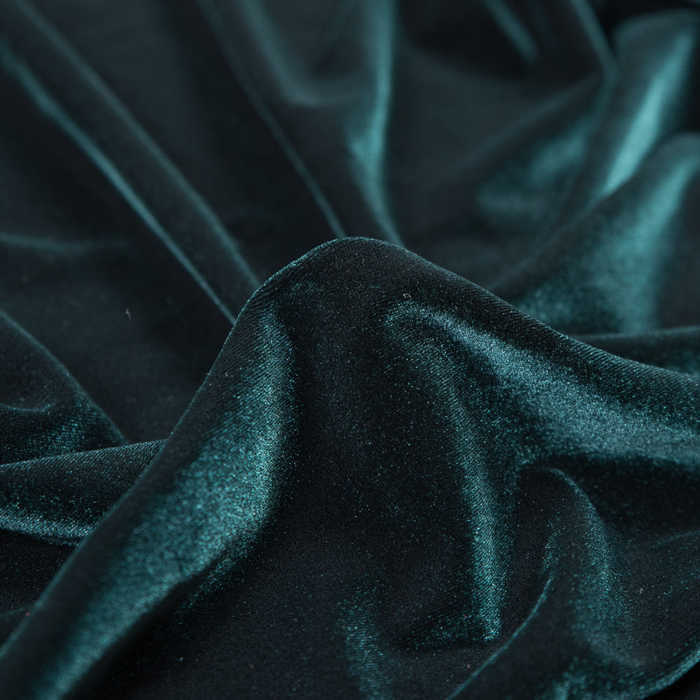 Stretch Velour - Hunter Green - Persica Collection Full Stretch Velour - Hunter Green - Persica Collection Full