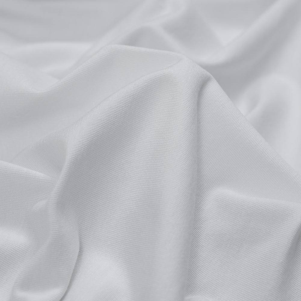 White Stretch Rayon Jersey Detail White Stretch Rayon Jersey Detail