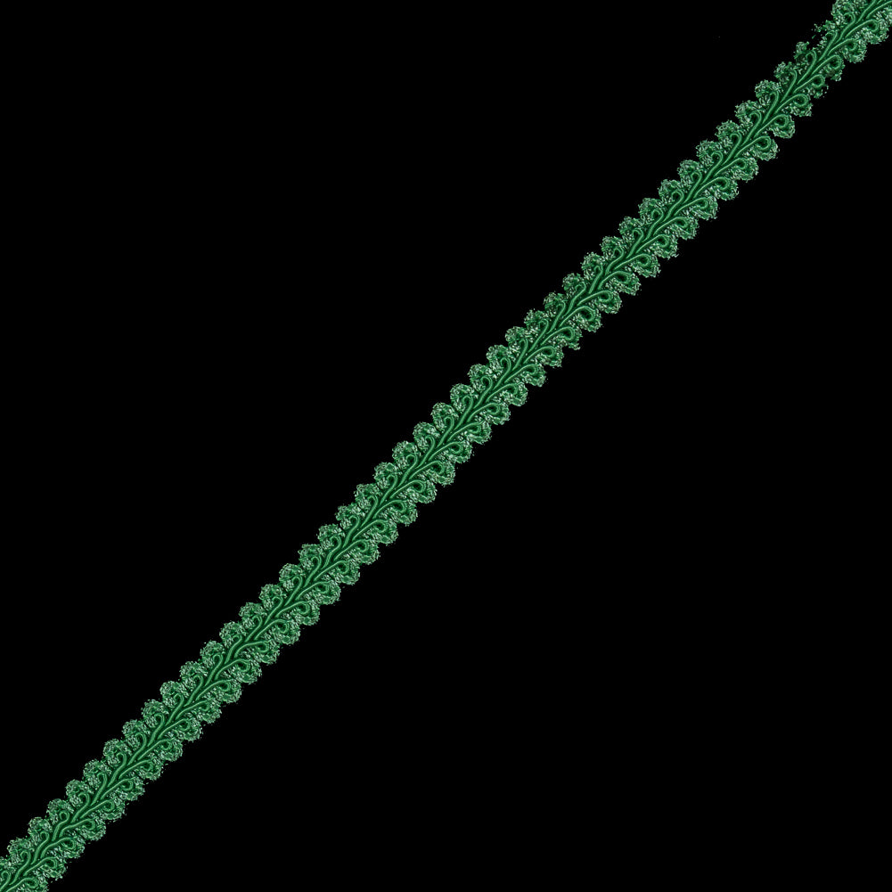 Kelly Green Braided Flat Cord - 0.625" Kelly Green Braided Flat Cord - 0.625"
