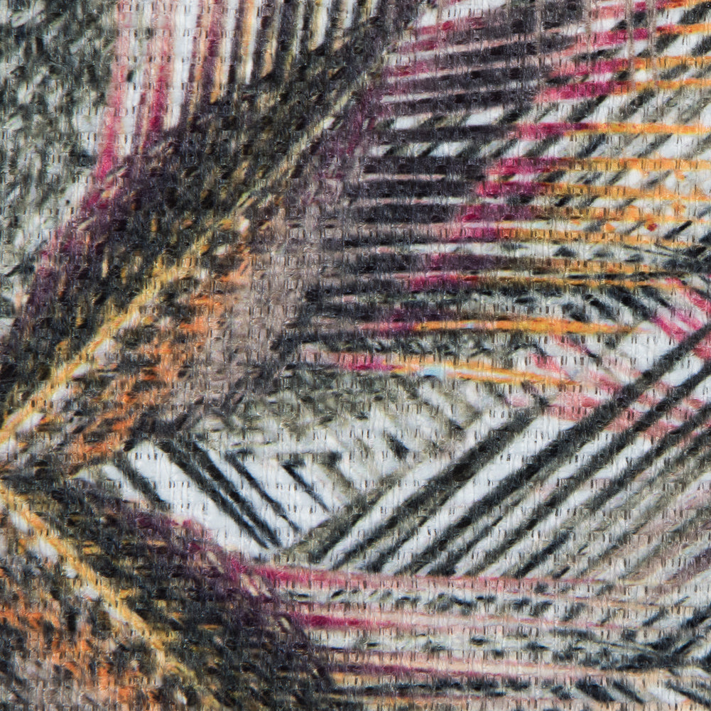 Italian Green Tropical Digitally Printed Canvas Detail Italian Green Tropical Digitally Printed Canvas Detail